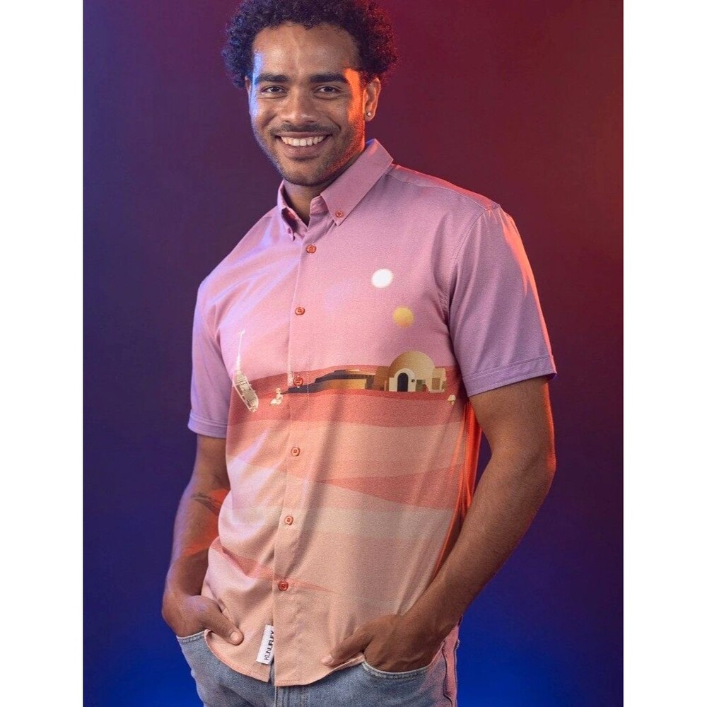 RSVLTS Star Wars Rising Suns Kunuflex Short Sleeve Shirt 2XL Tatooine Sunset - Picture 6 of 14